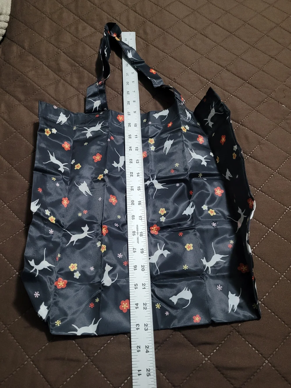 NWT Kurochiku Japanese Pocketable Eco Bags Keychains - Set of 2 (Cat & Flora)